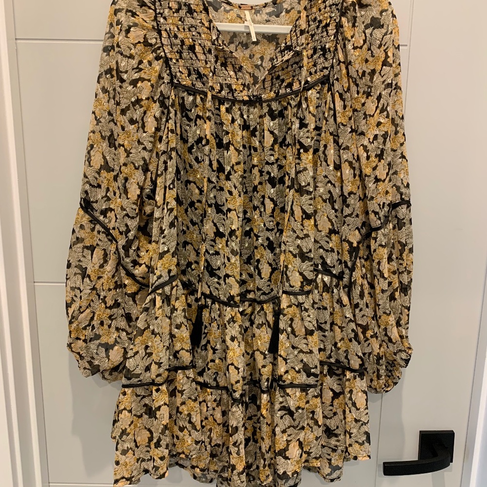 Free People Mini peasant dress